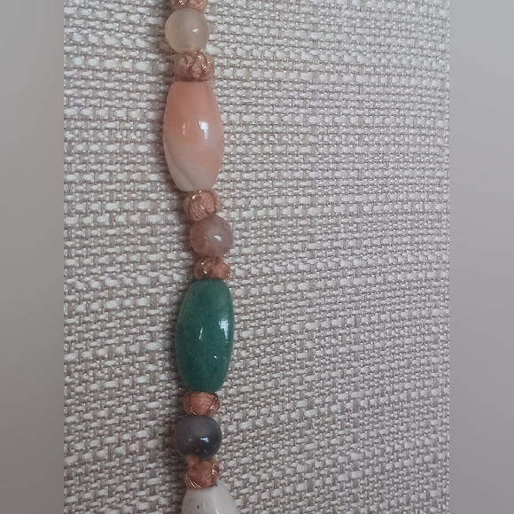 Vintage Agate Multi-Stone Beggar Bead Necklace 💫 - Picture 13 of 13